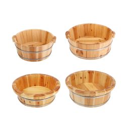 Basins Wood Footbath Basin Wooden Comfortable Home Supplie Foot Soaking Bath Basin Pedicure Barrel Foot Tub Bucket Foot Bath Basin Tub