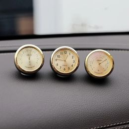 3 pezzi/set orologi 2 in 1 funzione termometro per auto igrometro durevole orologio a specchio al quarzo decorazione accessori per la decorazione dell'auto