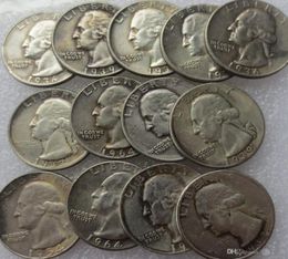 US Coins A Set Of19321964PSD 14PCS Washington Quarter Dollar Copy Decorate Coin9985416
