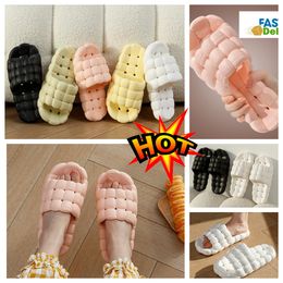 Slippers Home Shoes GAI Slide Bedroom Shower Room Warm Plush Living Room Soft Wear Cotton Slipper Ventilate Woman Men pink whites