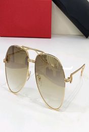 Classic Pilot Sunglasses for Men 0110S Yellow Gold Frame Gold Mirror Lens Mens Shades Sonnenbrille gafa de sol with Box5481828