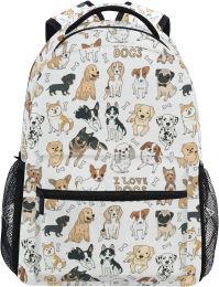 Backpack Cute Doodle Dog Print Animal Large Backpack for Kids Boys Girls School Student Personalized Laptop iPad Tablet Travel School Bag