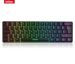 RedThunder 60 Wired Gaming RGB Backlit UltraCompact Mini Keyboard Mechanical Feeling PC MAC PS4 Gamer1593792