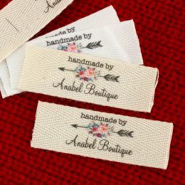 accessories Custom Fabric Labels for Clothes, Twill RibbonLabels, Logo Labels, Sew Accessories, Ribbon Label, Name Tags, xw3510, 20x60mm