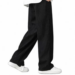 men's Elastic Waist Sweatpants Casual Pants Loose Straight Corduroy Pants Fi Streetwear Spring Men Sports Jogger Trousers X7tb#