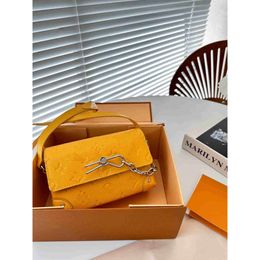 2024 Nuova borsa firmata Fashion Box Borse Uomo Crossbody Donna Spalla Mini borsa arancione giallo