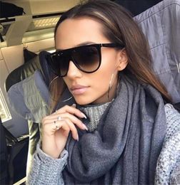 Luxury Thin Flat Top Sunglasses Women Luxury Designer Retro Vintage Sun Glasses Female Kim Kardashian Sunglasses Clear Glass 01662631083