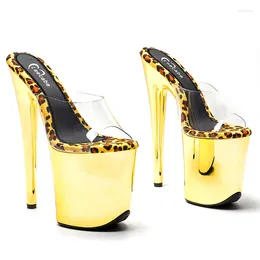 Dance Shoes Leecabe Shinny Golden Style High Heel Sandals 20cm/8inch Sexy Model Pole