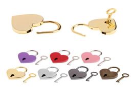 Mini Retro Alloy Heart Shape Lock Padlock Small Luggage Box Lock With Keys Zinc Alloy Suitcase Locker Hardware Set7751523