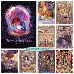 Stitch Dark Crystal 5D AB Diamond Painting De muziekdoos Labyrinth Movie Mosaic Embroidery Romeo Juliet Cross Stitch Kits Home Decor