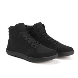 HBP Non-Brand Mens Wide High Top Minimalist Barefoot Sneakers Wide Toe Box Canvas Shoes
