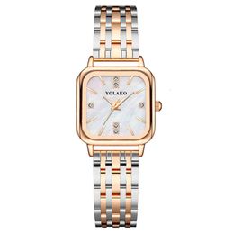 New Fashion Trend Square Shell Dial Steel Band Women's Watch