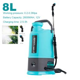 Sprayers 8L Electric spray recharge rechargeable spray agricultural gardening tools highpressure atomizer spray