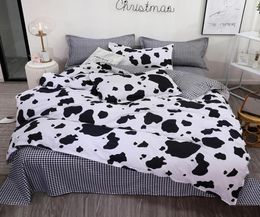 Bed linen Bedding Set Black Cow Curve Duvet Cover Flat Sheet Pillowcase Quilt Cover Full Queen King Size 34pcs Bedclothes C10186592783