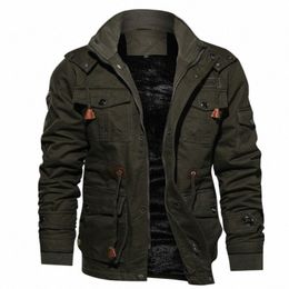 men Winter Military Jackets Coats Multi-pocket Casual Cargo Jackets High Quality Male Cott Winter Coats Warm Parkas Size 6XL f1oo#