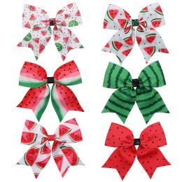 Baby Girls Grosgrain Ribbon Hairpins Barrettes 6 Colours Watermelon Printed Bows Hair Clips Hair Accessories Kids Gifts M4265 ZZ