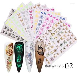 Nail Art Kits Mixed Colors Beautiful Color Laser Enhancements Products Suit Butterfly Stickers Perfect Fit Makeup