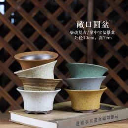 Planters Colourful Handmade Pottery Bonsai Pot Tradition China Succulents Garden Decoration