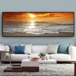 Stitch large diamond painting"Sunsets Natural Sea Beach"crystal embroidery diamond mosaic set full drill 3d cross stitch landscape art,