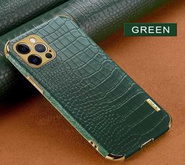 Luxury Business Leather Crocodile Texture Phone Case For iPhone 13 12 11 mini Pro Max Xs Xr Xs Max 7 8Plus 6 Plus protective cases4033996