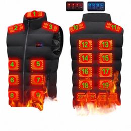 23 Areas Heated Jacket Men Jacket Heated Winter Women Electric Usb Heater Tactical Jacket Man Thermal Vest Body Wr Coat o11V#