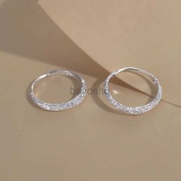 Hoop Huggie 925 Silver Needle Perforated Round Charm Ring Earrings Suitable for Womens Party Wedding Jewellery EH1089 240326