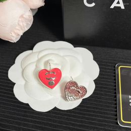 Charm Earrings Boutique Heart Stud Diamond Cute Style Charming Womens Jewelry Classic Original Designer Brand With Box