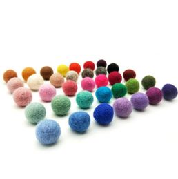 30mm Woolen Felt Balls Ornaments HandFelted Pom Poms Needle Wool Beads for Christmas Home Decoration DIY Garland Crafts Project 25764630