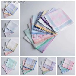 Handkerchiefs 10 pieces/batch of 43CM new cotton white lace handles embroidered womens square handles womens Hanki childrens towels wedding gifts Y240326