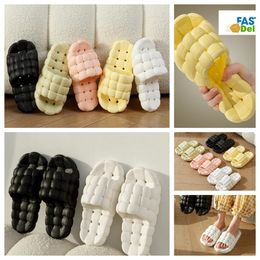 Slippers Home Shoes GAI Slide Bedroom Shower Room Warm Plush Living Room Soft Wear Cotton Slippers Ventilates Womans Men pink white