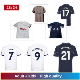 Football jerseys for clubs in England 7 Son Heung-Min Jerseys Set 10 James Maddison 17 Cristian Romero 21 Dejan Kulusevski Set for adults and children