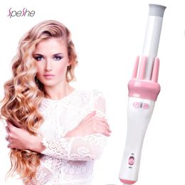 Irons Professional Automatic Curling Iron Wand Auto Rotating Ceramic Hair Curler Curling Wand Curls Waves Curly Hair Styling Tool