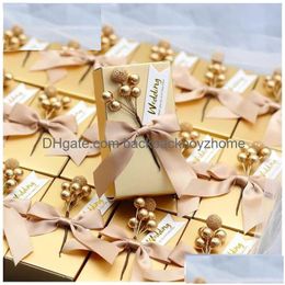Gift Wrap 10Pcs Wedding Favour Candy Box Packaging Birthday Party Boxes Paper Bags Event Decoration Supplies L230620 Drop Delivery Home Dhhaj