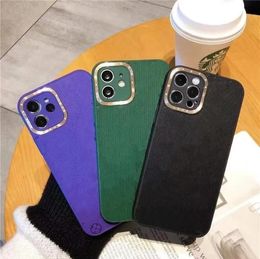 Fashion Phone Cases for iPhone 15 14 13 12 11 pro max 11Pro 12Pro 13pro 13promax X XR XS XSMAX case PU leather shell designer With metal frame for Camera len 7 colour1