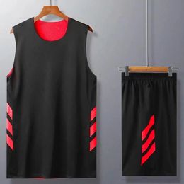5 Colours Men Basketball Jerseys kit Quick Dry Breathable Doubleside Jersey Custom Sleeveless Male Sports Uniforms 240312