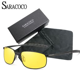 SARACOCO Brand Designer Glasses for Night Driving Male Polarised Sunglasses Men Polaroid Lens 2020 Square Del Sol R1308353701