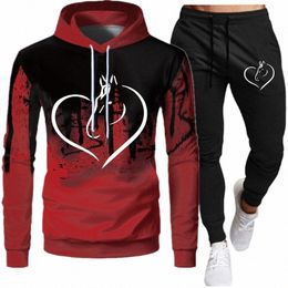 2021 Newest Autumn and Winter Fi Tracksuits Men's Pullover Hoodies and Sweatpants Jogging Suits4 Colours S-4XL V9Sc#