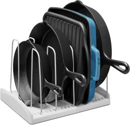 Store More Cookware Rack, Adjustable Pan and Pot for Kitchen Cabinet Storage