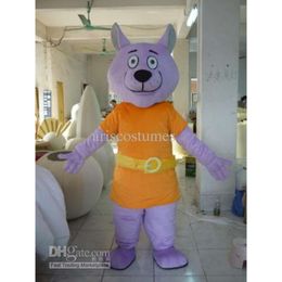 Mascot Costumes Halloween Christmas Purple Dog Mascotte Cartoon Plush Fancy Dress Mascot Costume