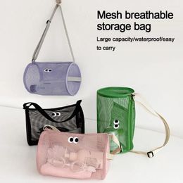 Storage Bags Dry Wet Separation Beach Mesh Bag Useful Zipped Design Breathable Handbag Large Capacity Kids Toys Travel Supply