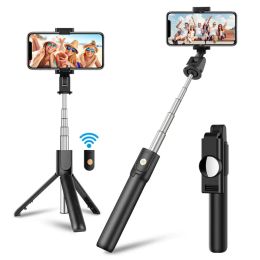 Sticks 3 in 1 Wireless Bluetooth Selfie Stick With Remote Control Expandable Monopod Foldable Tripod For xiaomi iPhone 12
