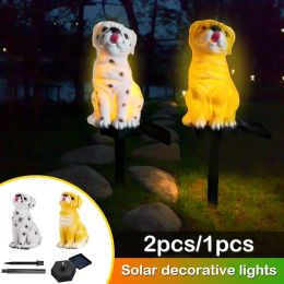 Sculptures Solar Powered LED Lights Garden Yard Home Dog Lawn Lamp Ornament Outdoor Decor Sculpture Garden Decor