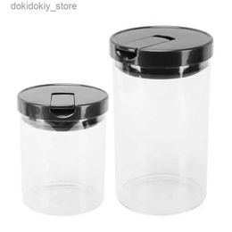 Food Jars Canisters 600ML 800ML Kitchen Food Storage Container Glass Can Cover Scale Line Reference Noodle Box Rainy Storage CanL24326