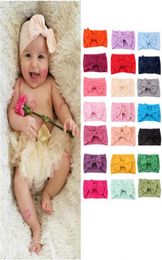 Baby Headbands Bohemian Children Hair Band Baby Bow Knotted Hair Band Solid Colour Elastic Hair Band7361165