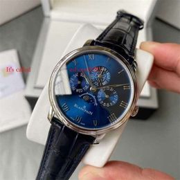 with multifunctional Mondphasen watch Watch Baopo Blancpain Men's Light Mechanical Luxury and Noble Temperament Men's Watch Wristwatch DCOJ