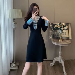 New Chinese Style Women's Clothing 2024, New Spring Clothing, Feeling, Super Beautiful Temperament, High-end Exquisite Black Dress