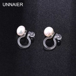 Ear Cuff Ear Cuff 1 pair of pearl ear clips for women. New painless plastic resin Korean ear clips with no holes. High quality ear clips for women in summer design Y240326