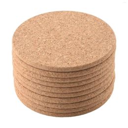 Decorative Plates Set Of 10 Cork Bar Drink Coasters - Absorbent And Reusable 90mm 5mm Thick