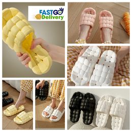 Slippers Home Shoes GAI Slide Bedroom Shower Room Warm Plush Living Room Softs comfort Wear Cotton Slippers Ventilate Woman Mens black pink white