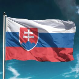 Accessories Slovakia Flag Waterproof National Hold Banner Flying Outdoors Decor Garden Decoration Wall Backdrop State Country Support